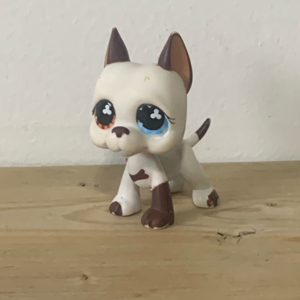 Rare Authentic Littlest Pet Shop #577 Great Dane Dog Original Hasbro LPS